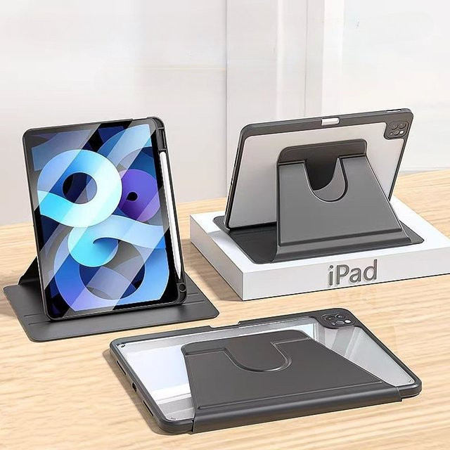 Stoßfeste 360-Grad-Standhülle für Apple iPad in Schwarz - Bild 1