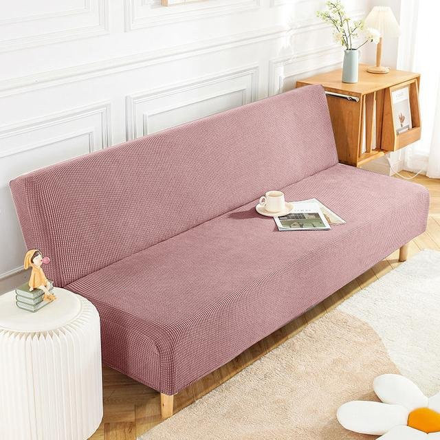 Lellen Jacquard Sofa Schonbezug mit floralem Muster, Farbe: Pink, Breite: 120-155 cm - Bild 1