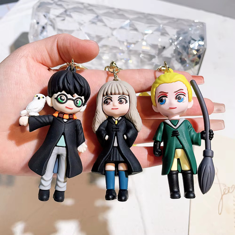 Bandai Schlüsselanhänger Set, Silikon, Bunt, Harry Potter Chibi-Charakter - Bild 1