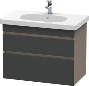Duravit Waschtischunterschrank DuraStyle in Grau, wandhängend, mit 2 Schubladen, Breite: 80 cm, Tiefe: 45,3 cm, Höhe: 61 cm - Bild 1