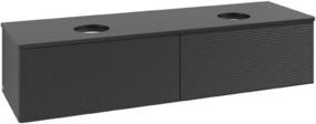 V&B Waschtischunterschrank Antao mit Frontstruktur in Blau lackiert, B/T/H: 160 x 50 x 50 cm - Bild 1
