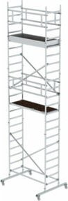 MUNK Rollgerüst aus Aluminium in Silber, Höhe: 7,20 m, Plattform-Höhe: 5,20 m - Bild 1