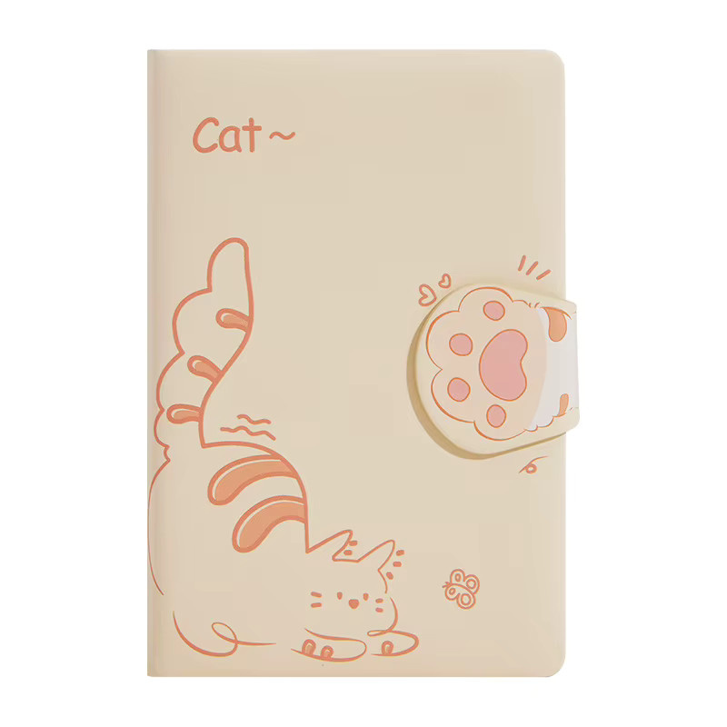 2026 B6 Notizbuch mit Tierverschluss und Hardcover aus Kunstleder in Kawaii-Design mit linierten Seiten - Bild 3