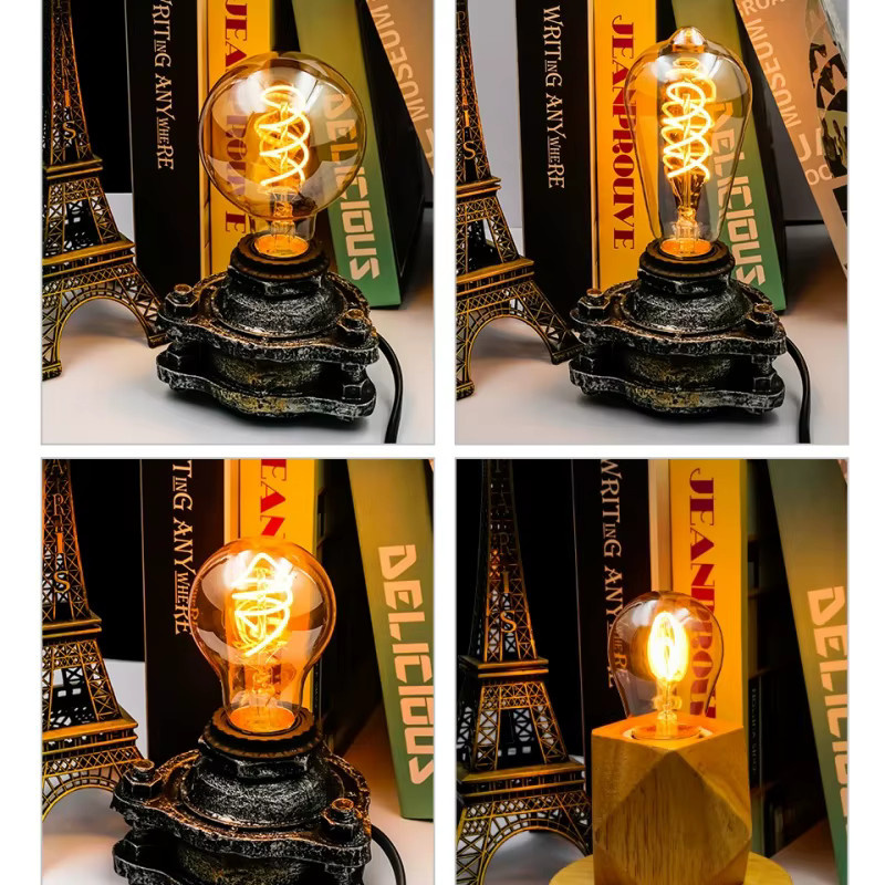 LARZI Retro LED Spiral Filament Glühbirne E14 E27 Warmweiß Transparent - Bild 4