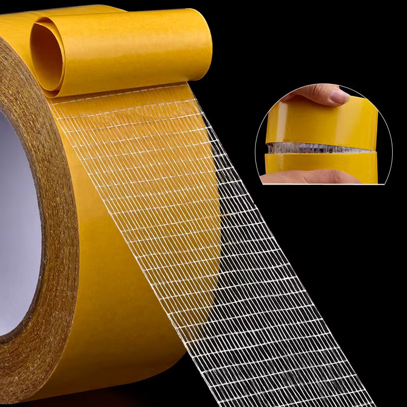 Hochviskoses doppelseitiges Klebeband in Gelb zur Wandbefestigung von Teppich und Leder - Bild 3