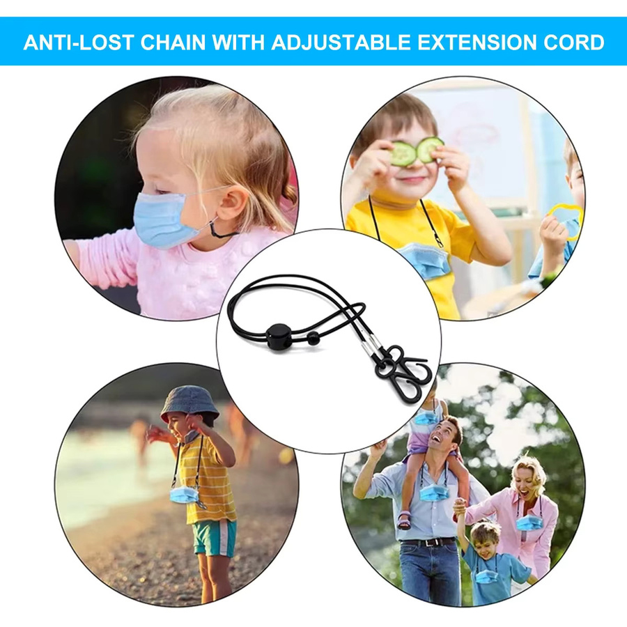 Verstellbares Telefon-Lanyard in Bunt als Anti-Lost-Sicherheitsgurt mit Schlüsselbund-Halterung, Länge: 60 cm - Bild 3