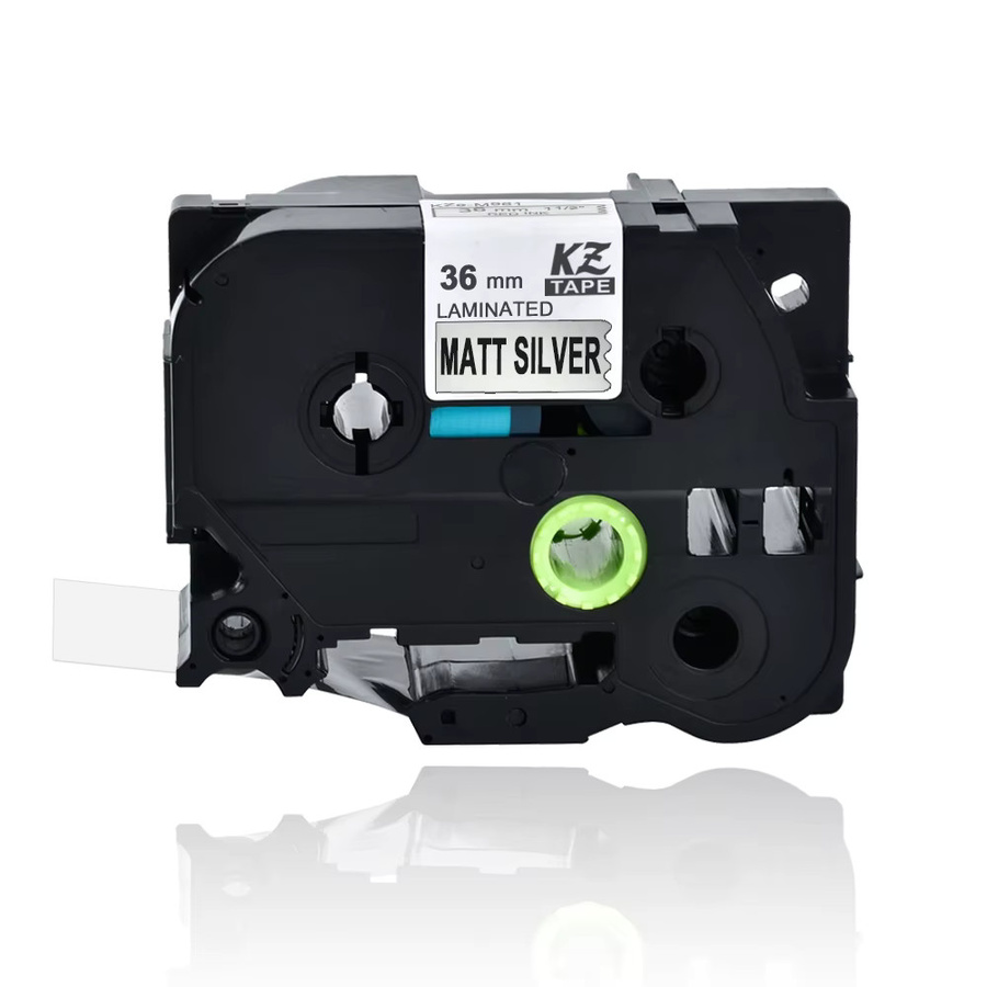 Brother TZE-M961 Etikettenband Schwarz auf Matt Silber, Breite: 36 mm, kompatibel mit PT-P910BT, PT-P900W, PT-800W und PT-P950NW - Bild 5
