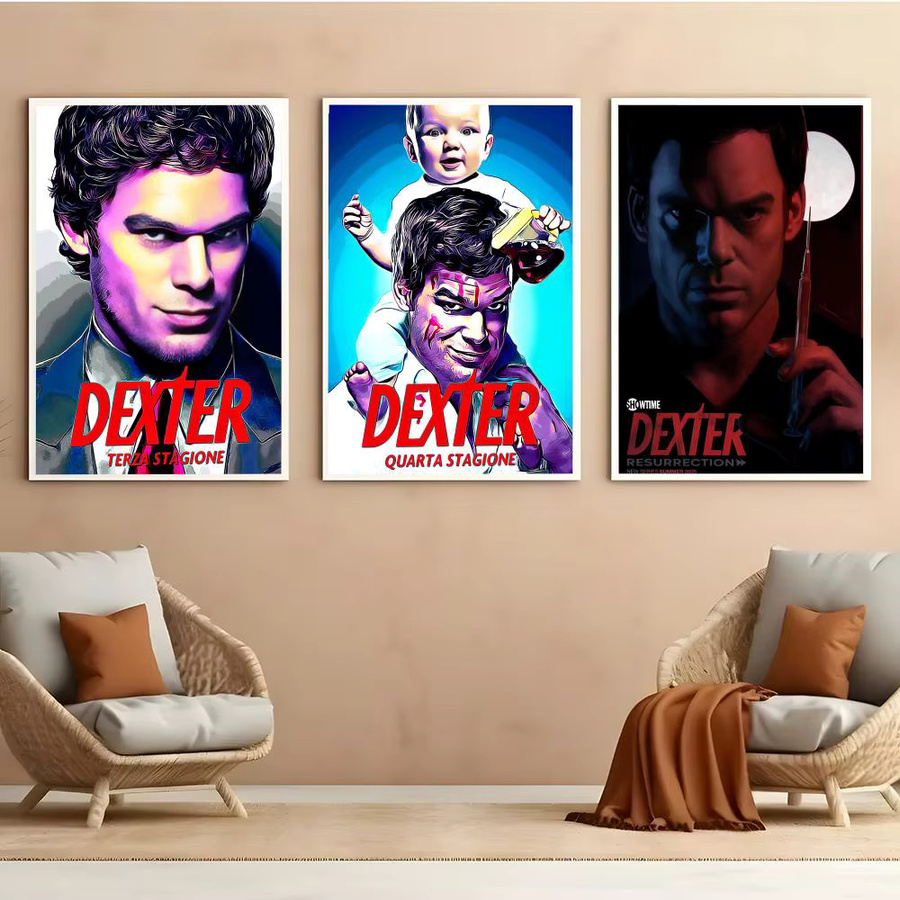 American Classic D-Dexter Poster Wandkunst aus PVC in Schwarz und Multicolour, rechteckig, Breite: 20 cm, Höhe: 15 cm - Bild 2