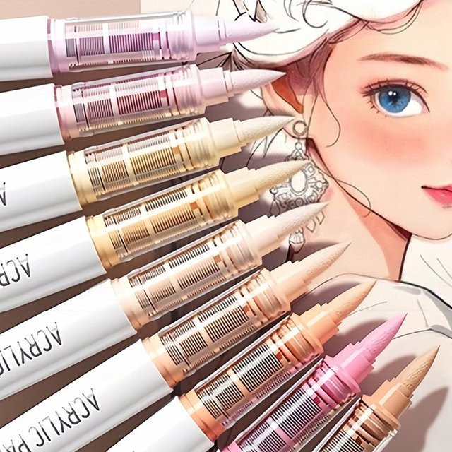 Pro Color Acryl-Pinselmarker-Set mit automatischem Tintenkontrollsystem, 9 Stück, Mehrfarbig - Bild 1