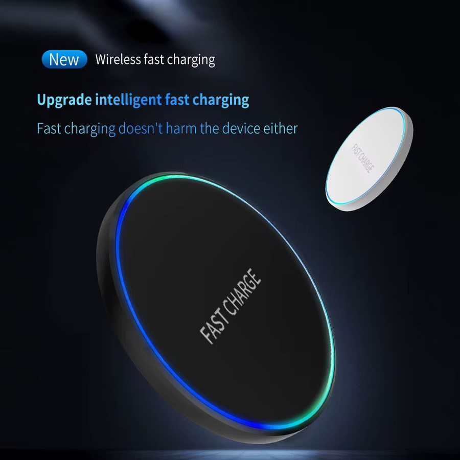 Opansten Mini Kabellose Ladestation mit LED-Licht in Schwarz für iPhone und Samsung Xiaomi - Bild 2