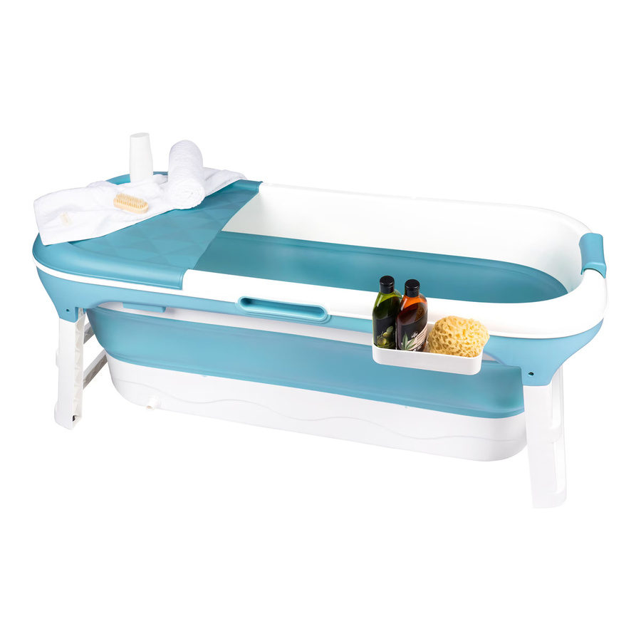 Faltbare Badewanne Premium von viva domo in Weiß und Blau - Bild 1