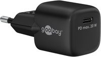 goobay USB-C Schnellladegerät Nano PD GaN 20 Watt Schwarz - Bild 1
