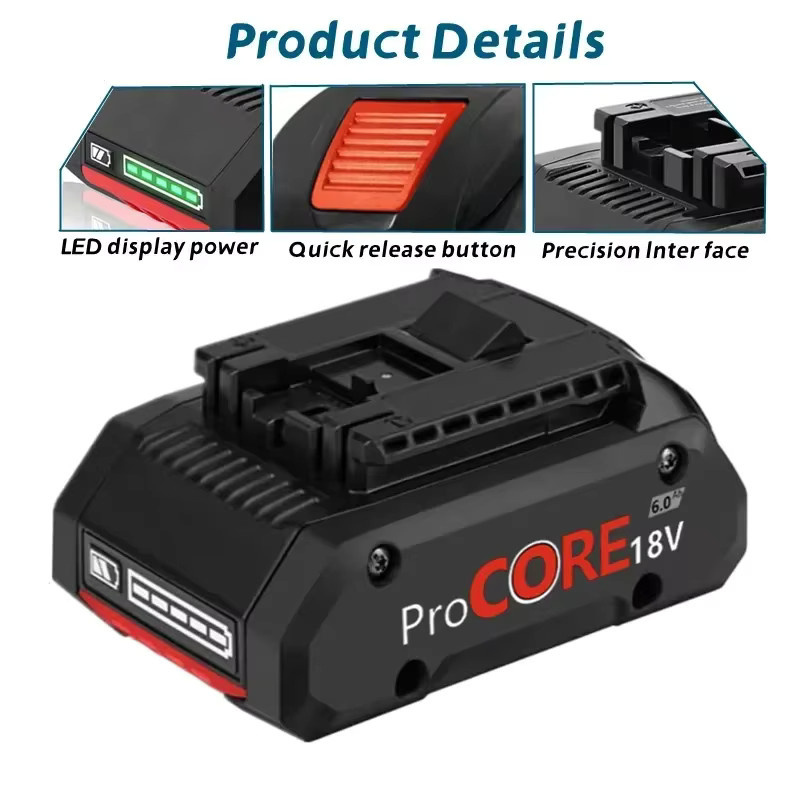 Bosch ProCORE 18V Li-Ionen-Akku 6,0Ah Schwarz Ersatz für BAT609 BAT618 mit BMS - Bild 6