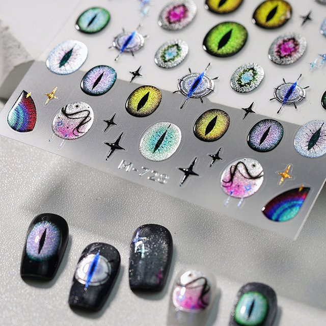 Rhstoe Nail Art Aufkleber Katzenauge Gelee 5D, Maniküre-Aufkleber - Bild 1