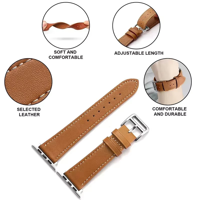 NEY Uhrenarmband Leder, Unisex, Klassisch - Bild 2