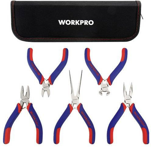 WorkPro WP201015 Universal Mini-Zangen Set 5-teilig aus Stahl in Multicolor - Bild 1