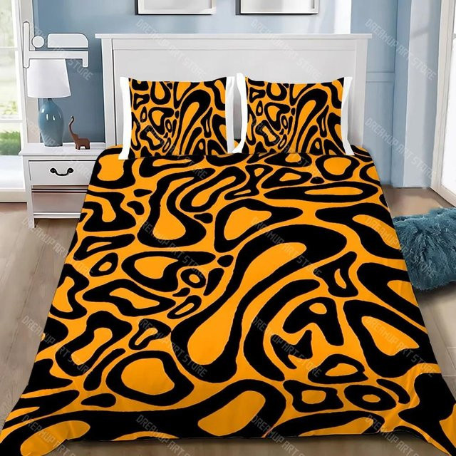 Bettwäscheset mit Lando Norris Motiv aus Mikrofaser, Bettbezug und Kissenbezug in Orange, B/H: 155 x 215 cm - Bild 1