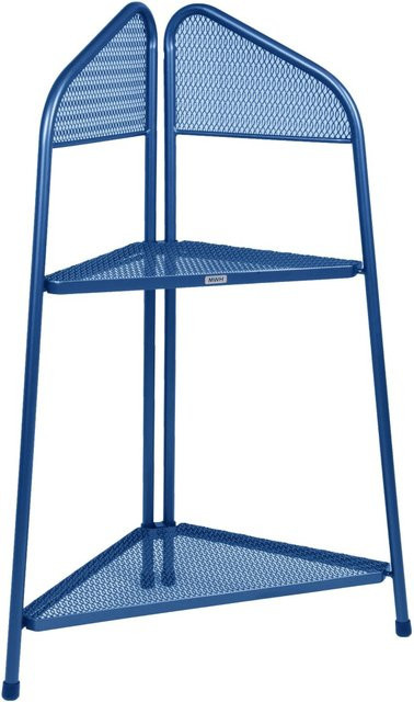 DELUKE Eckregal EDKO aus Stahl in Blau, modernes Standregal für Wohnzimmer und Arbeitsumgebung, B/T/H: 100 x 48 x 48 cm - Bild 1