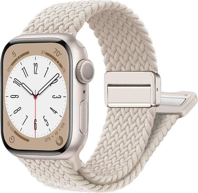 Armband für Apple Watch, Nylon geflochten, Weiß, Unisex - Bild 1
