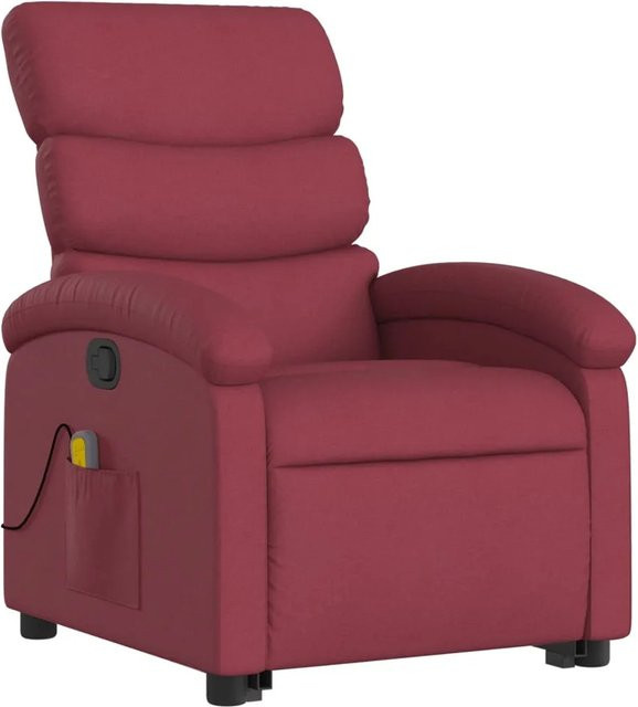 vidaXL Massagesessel mit Aufstehhilfe in Weinrot aus Stoff und Metall Modell 8 - Bild 1