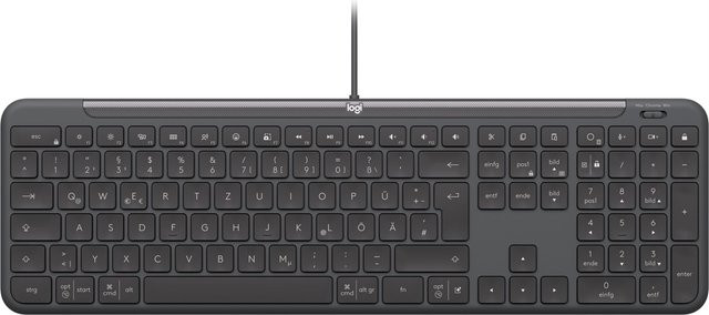 Logitech Signature Slim K620 for Business Tastatur QWERTZ DE in Schwarz und Grau mit USB-C Anschluss und Scissor-Mechanik - Bild 1