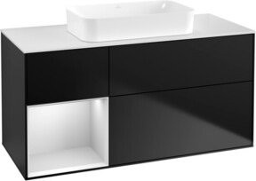V&B Waschtischunterschrank Finion in Weiß und Blau lackiert, B/T: 120 x 60 cm - Bild 1