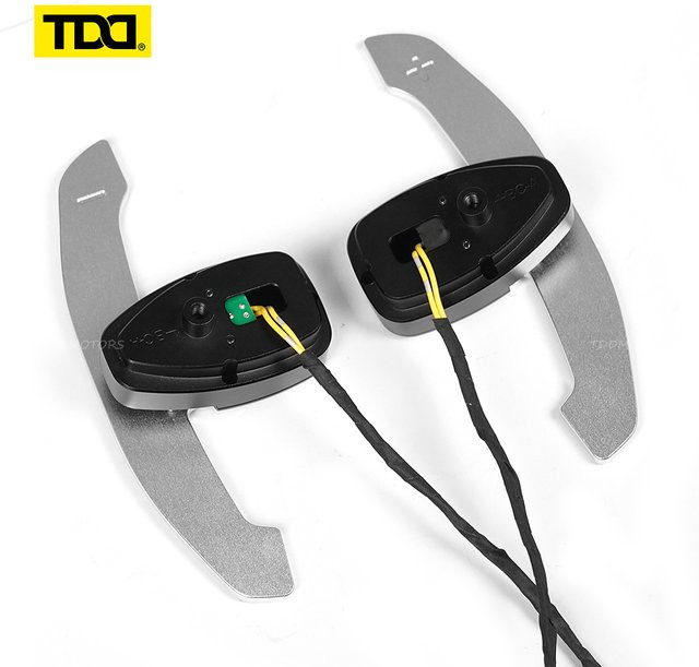 TDD Magnetische Schaltwippen aus Aluminium-Legierung in Silber für Mercedes Benz A-Klasse W176, C-Klasse W204, E-Klasse W212, CLA C117, GLA X156, SLK, CLS W218, ML W166 und GL X166 - Bild 1