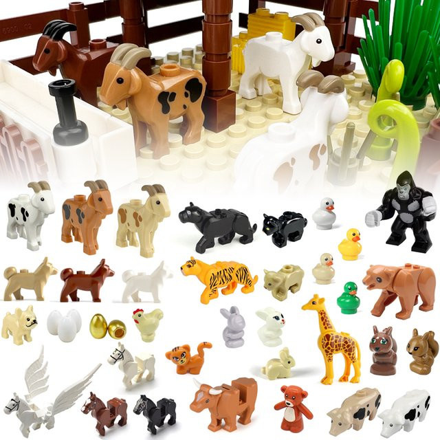 Bauernhof-Waldtiere, kompatibel mit LEGO, Spielzeug, Bunt / Mehrfarbig - Bild 1