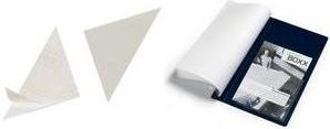 DURABLE CORNERFIX Dreieckstaschen selbstklebend weiß B/H: 17,5 x 17,5 cm 100 Stück - Bild 1