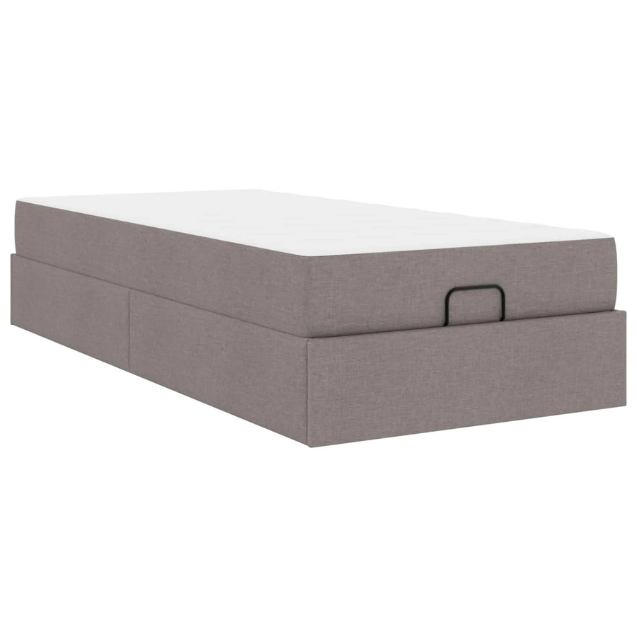 vidaXL Bettgestell mit Matratze 2-teilig in Taupe aus Stoff mit Schubladen B/T: 100 x 200 cm - Bild 2