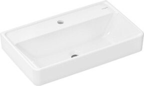Hansgrohe Waschtisch Xanuia Q Compact aus Keramik in Weiß, Wandhängend, ohne Überlauf, B: 65,0 cm, T: 39,0 cm, H: 12,0 cm - Bild 1