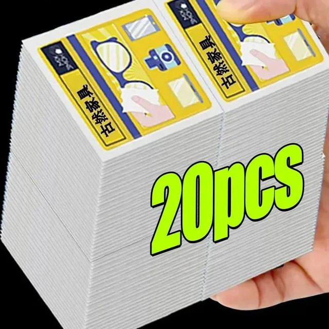Antibeschlag-Brillenputztuch, 20 Stück, yellow - Bild 1