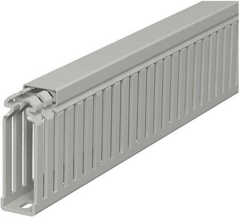 OBO Bettermann Verdrahtungskanal LKV 75025 in Stein-Grau, L x B x H: 200 x 2,5 x 7,5 cm - Bild 1