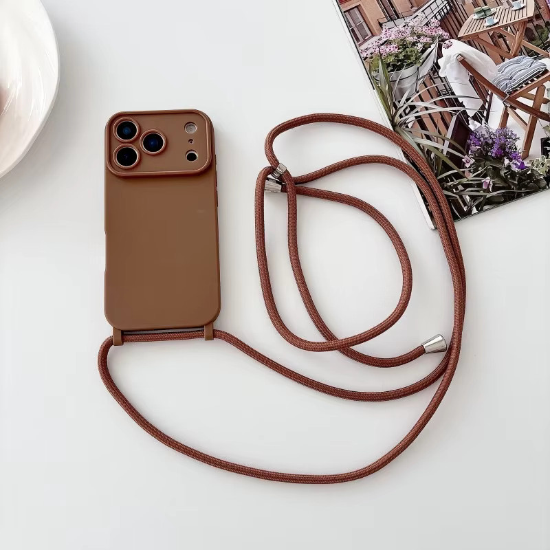 EHUIDE Handyhülle mit Umhängekordel für iPhone 11 bis iPhone 17 Pro Max, stoßfeste Crossbody-Hülle mit Trageband in White - Bild 2