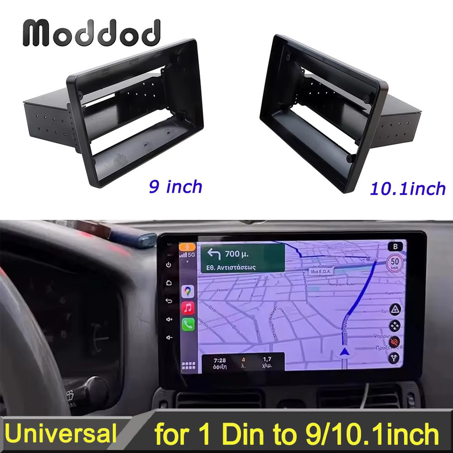 Moddod Universal Fascia Stereo Panel Audio Rahmen für Android Autoradios bis 9 oder 10,1 Zoll, Schwarz - Bild 3