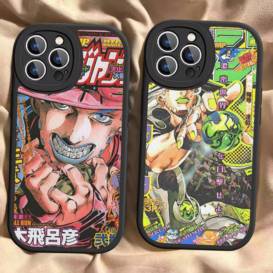 JoJos Bizarre Adventure Lederhülle für Apple iPhone 16 15 14 13 12 11 Pro Max Plus in Multicolour - Bild 2