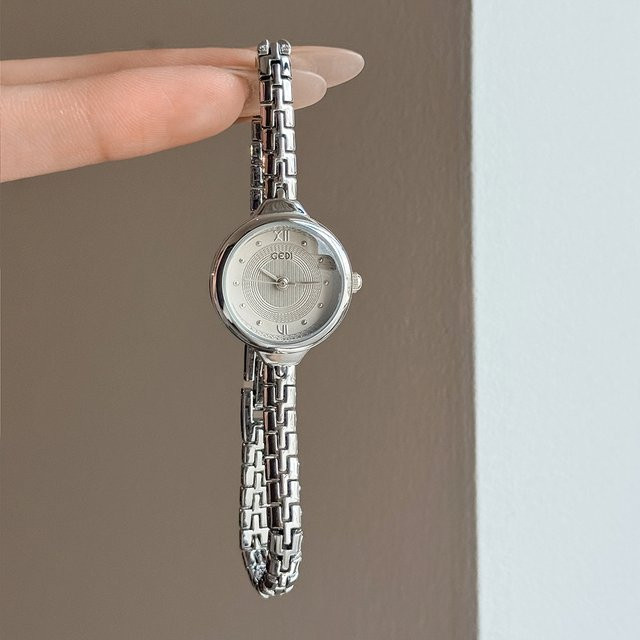 GEDI Armbanduhr Quarz, Edelstahl, Grau, Damen - Bild 1