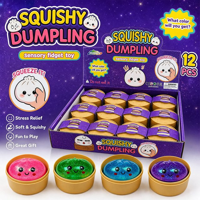 Knödel-Quetschspielzeug mit Bambus-Dampfkugel, Fidget-Spielzeug - Bild 1