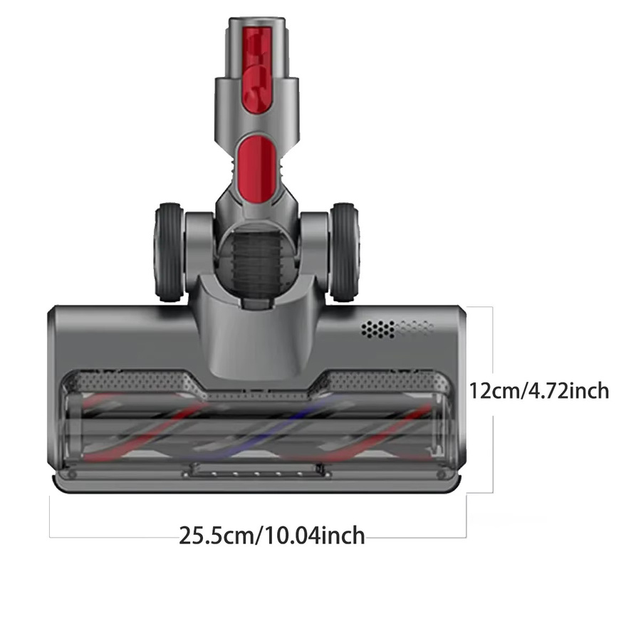fowoy Rollenbürstenkopf für Dyson V7 V8 V10 V11 V15 Staubsauger mit 5 LED-Leuchten in Grau - Bild 2