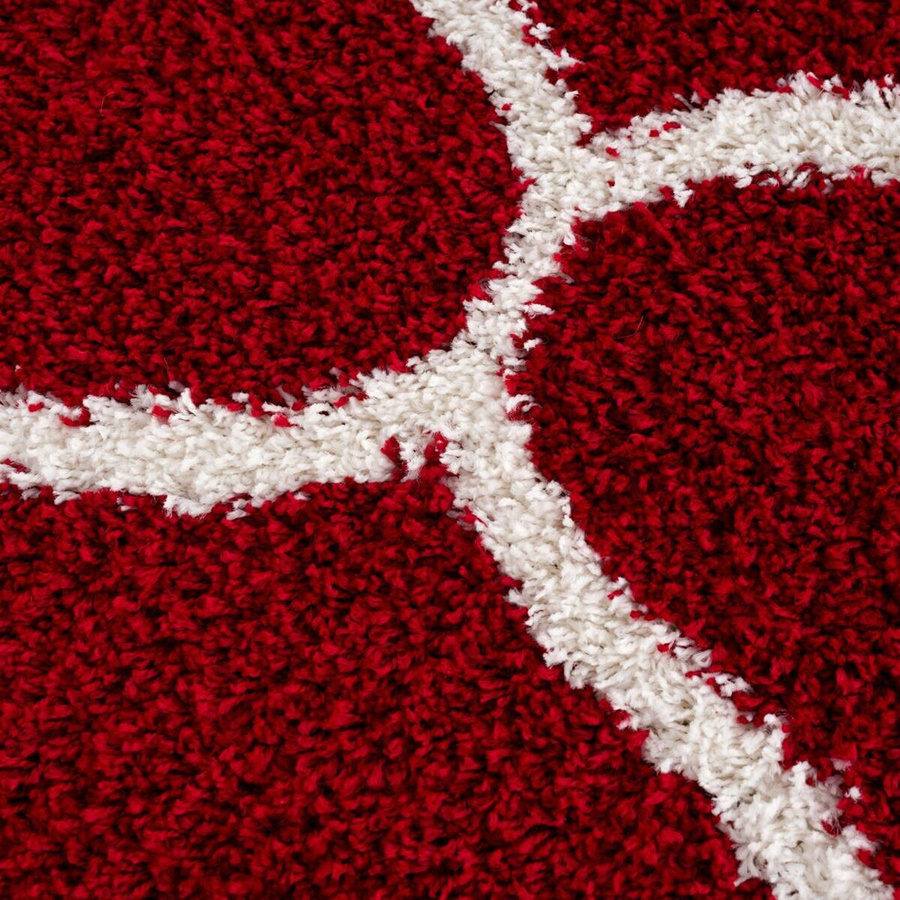 Sanat Hochflorteppich MADRID rund in Rot, Durchmesser: 200 cm - Bild 4