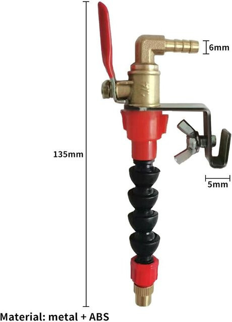 YULIN Staubentferner Wasser-Spraysystem mit Düse für Winkel- und Schleifmaschinen in Rot - Bild 1