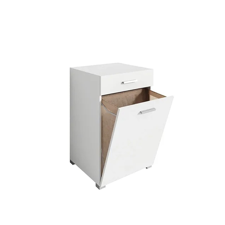 Vicco Badschrank Matteo Waschmaschinenschrank mit Wäschekorb in Weiß B: 50 cm, H: 79 cm, T: 18 cm - Bild 2