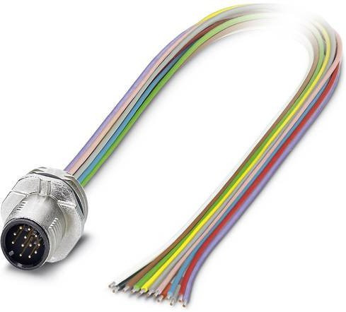 Phoenix Contact 1556265 Sensor-Aktor-Einbausteckverbinder M12 Stecker mit 12 Polen und 0,50 m Kabellänge in Mehrfarbig - Bild 1
