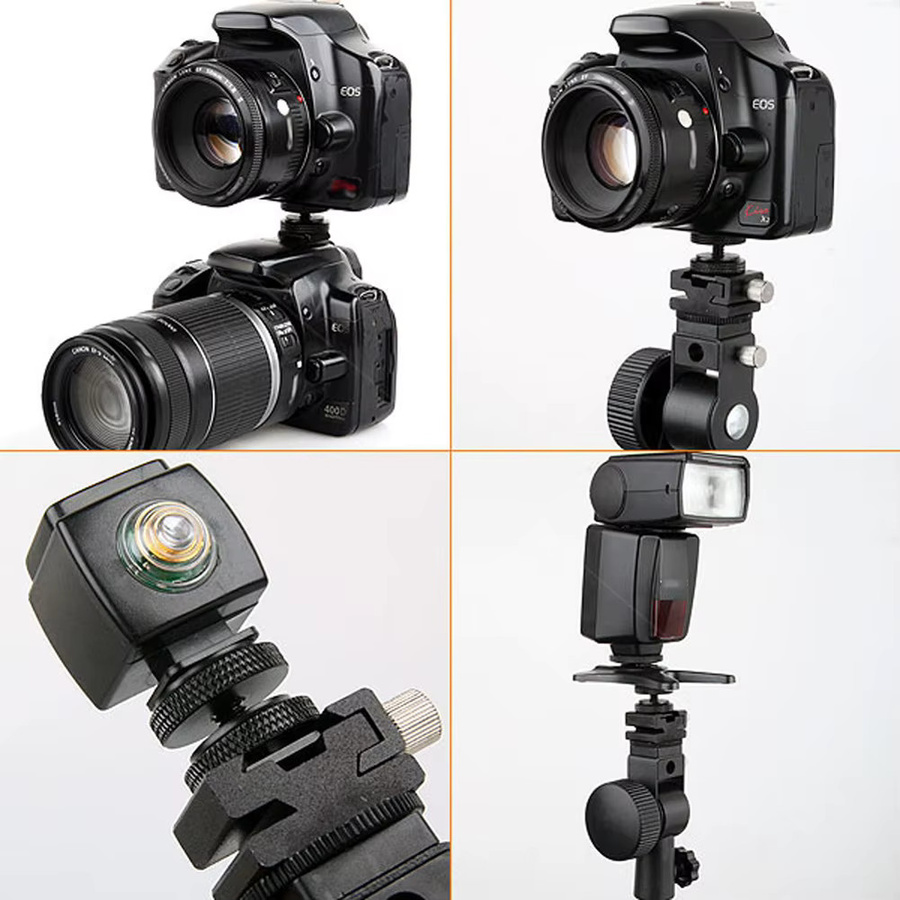 JOCESTYLE Blitzschuh Adapter mit 1/4 Zoll Stativschraube für Kamera und Studio Zubehör, Schwarz - Bild 3