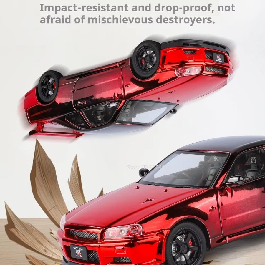 caipo GTR SKYLINE GTR-R34 Spielzeugauto, Modell, 1:24, Metall, Rad zurückziehen - Bild 4