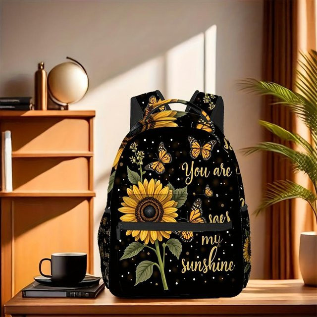 Great Bags Rucksack mit buntem Blumendruck und Schlinggurt für iPad und Laptop in Multicolour - Bild 1