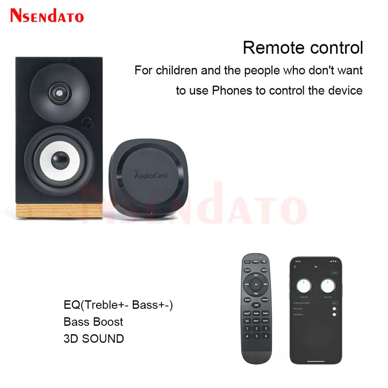 IEAST Audiocast Pro M20 Kabelloser WiFi-Audio-Musikempfänger mit Bluetooth 5.0 für Multi-Room-Hifi-Systeme, Schwarz - Bild 3