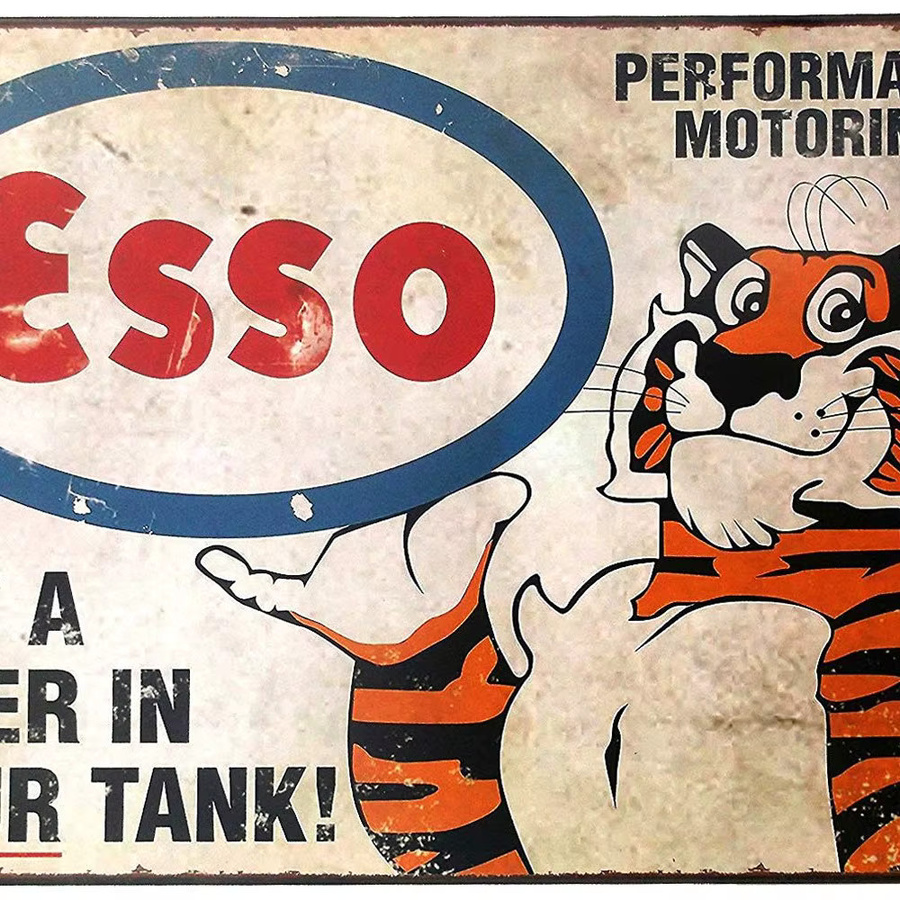 ARTCLUB Metall-Blechschild Put A Tiger In Your Tank Vintage Wanddekoration Mehrfarbig B: 20,0 cm, H: 14,0 cm, T: 1,0 cm - Bild 2