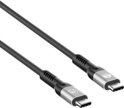 Manhattan USB-C Kabel Thunderbolt 3, Thunderbolt 4 und USB4 in Schwarz, 2m, unterstützt 4K UHD und 8K UHD - Bild 1