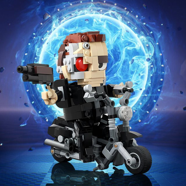 Terminator T-800 Mechanische Bausteine Modell, Motorrad, Roboter - Bild 1